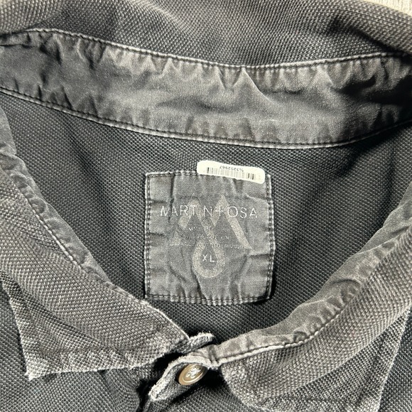 Martin‎ + Osa Polo Shirt Men XL Black Casual Outdoor Performance Golf Preppy - Picture 3 of 9